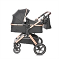 Passeggino VIOLA+ADAPTERS con cesta per neonato BLACK Diamond